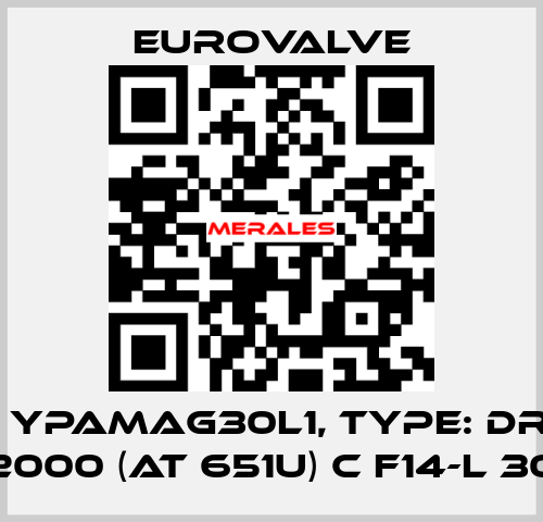 P/N: YPAMAG30L1, Type: DR-DA 2000 (AT 651U) C F14-L 30 Eurovalve
