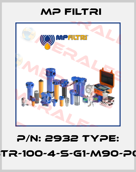 P/N: 2932 Type: STR-100-4-S-G1-M90-P01 MP Filtri