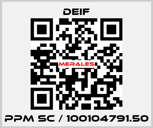 PPM SC / 100104791.50 Deif