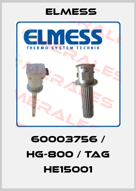 60003756 / HG-800 / TAG HE15001 Elmess