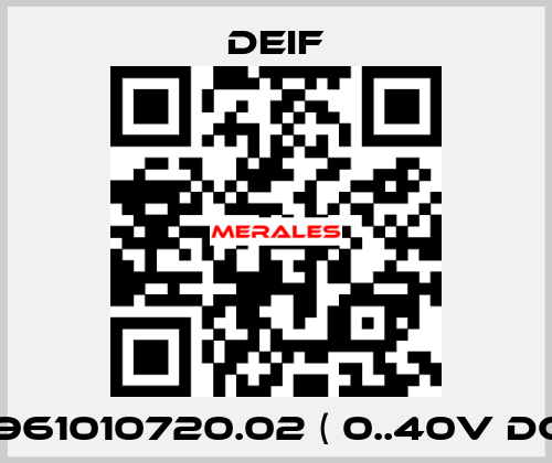 2961010720.02 ( 0..40V DC ) Deif