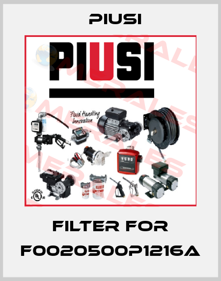 Filter for F0020500P1216A Piusi
