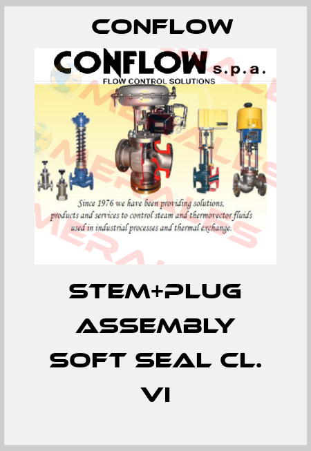 Stem+plug assembly soft seal cl. VI CONFLOW