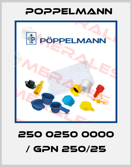 250 0250 0000 / GPN 250/25 Poppelmann