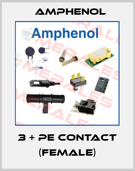 3 + PE contact (female) Amphenol