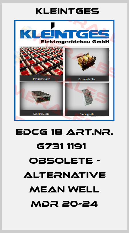 EDCG 18 Art.Nr. G731 1191   obsolete - alternative Mean Well MDR 20-24 Kleintges