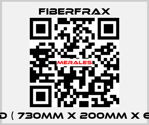 120LD ( 730mm x 200mm x 6mm) Fiberfrax