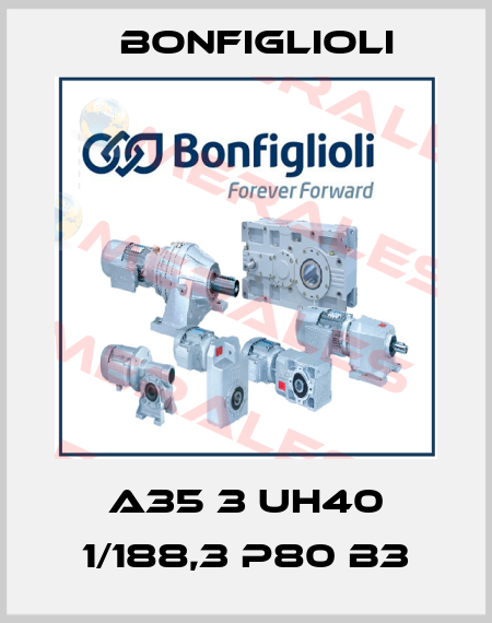 A35 3 UH40 1/188,3 P80 B3 Bonfiglioli