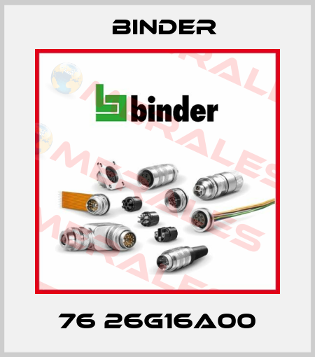76 26G16A00 Binder