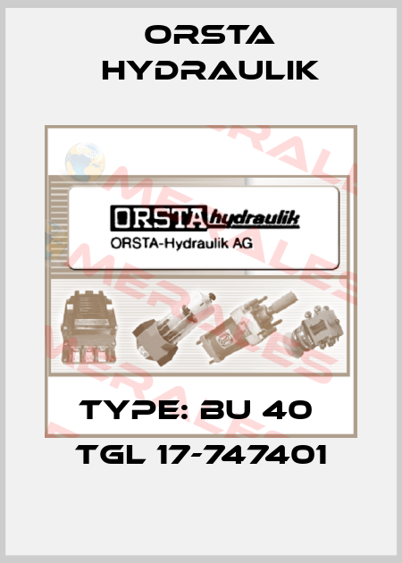 Type: BU 40  TGL 17-747401 Orsta Hydraulik