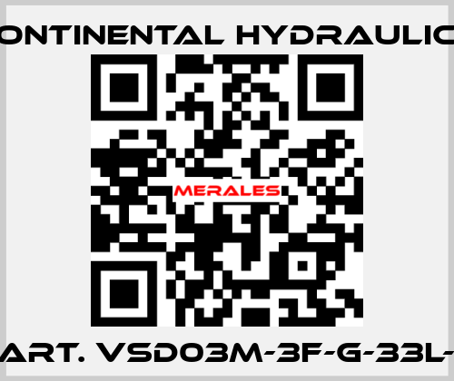 Part. VSD03M-3F-G-33L-C Continental Hydraulics