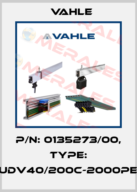 P/n: 0135273/00, Type: DT-UDV40/200C-2000PE-CB Vahle