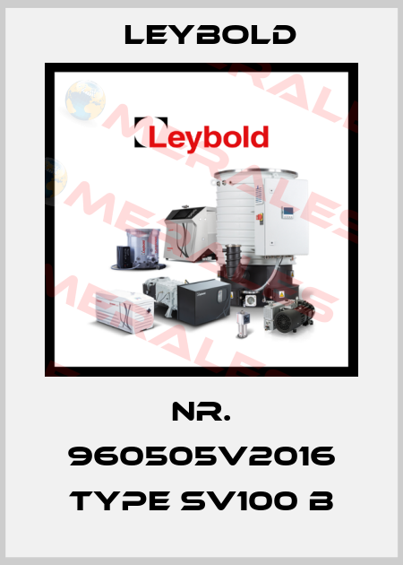 Nr. 960505V2016 Type SV100 B Leybold