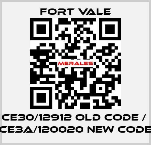 CE30/12912 old code /  CE3A/120020 new code Fort Vale