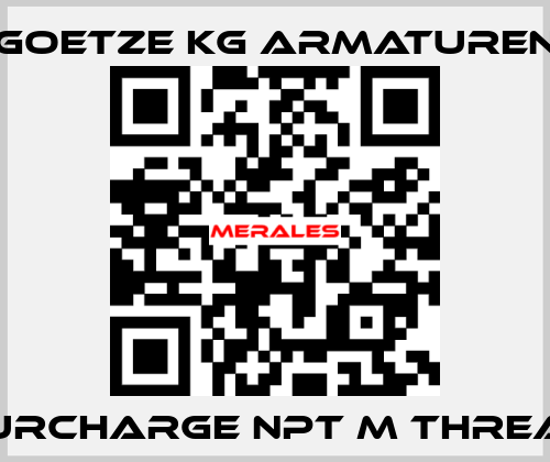 surcharge NPT m thread Goetze KG Armaturen