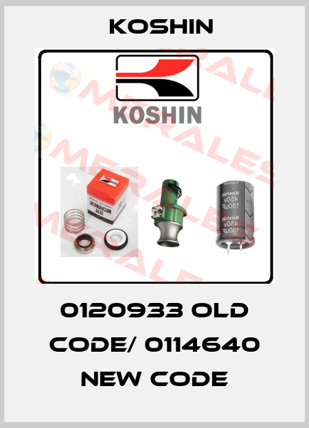 0120933 old code/ 0114640 new code Koshin