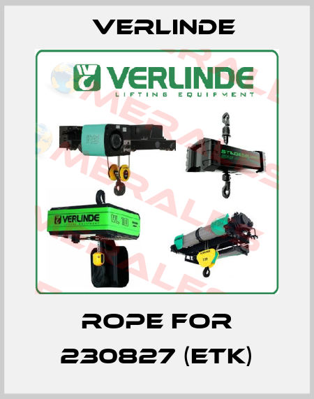 Rope for 230827 (ETK) Verlinde