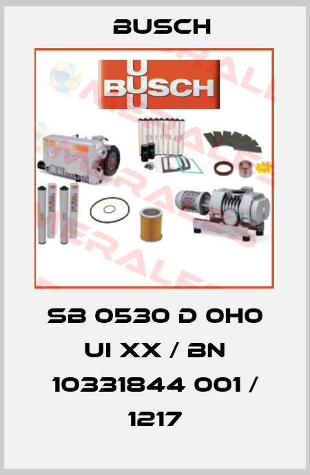 SB 0530 D 0H0 UI XX / BN 10331844 001 / 1217 Busch