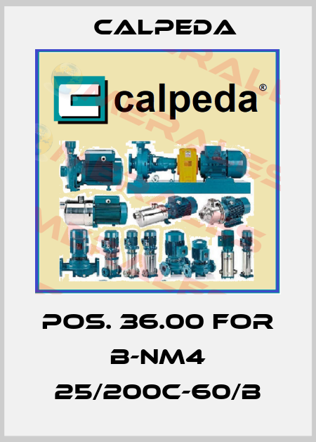 Pos. 36.00 for B-NM4 25/200C-60/B Calpeda