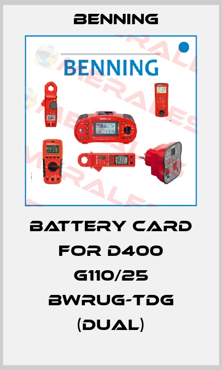 battery card for D400 G110/25 BWrug-TDG (DUAL) Benning