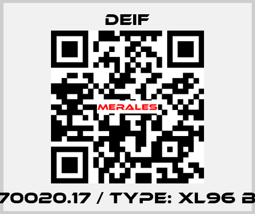 2951170020.17 / Type: XL96 black Deif