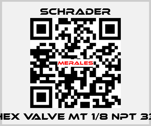 HEX VALVE MT 1/8 NPT 33 Schrader