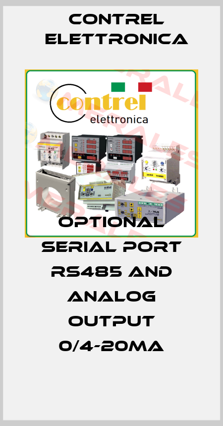 optional serial port RS485 and analog output 0/4-20mA Contrel Elettronica
