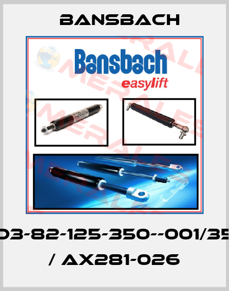 D3D3-82-125-350--001/350N  / AX281-026 Bansbach