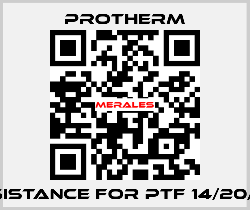 resistance for PTF 14/20/180 PROTHERM