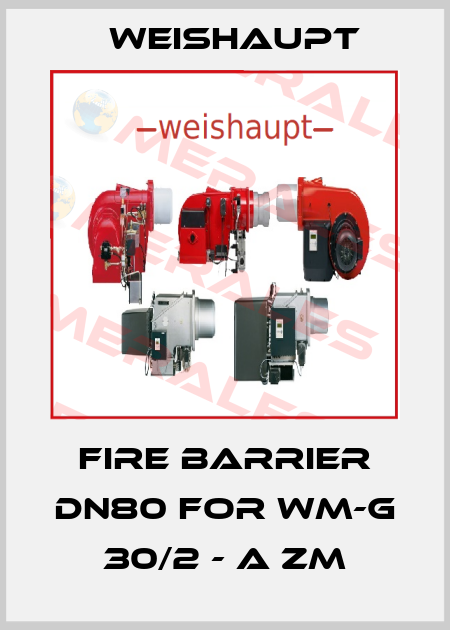 Fire barrier DN80 for WM-G 30/2 - A ZM Weishaupt