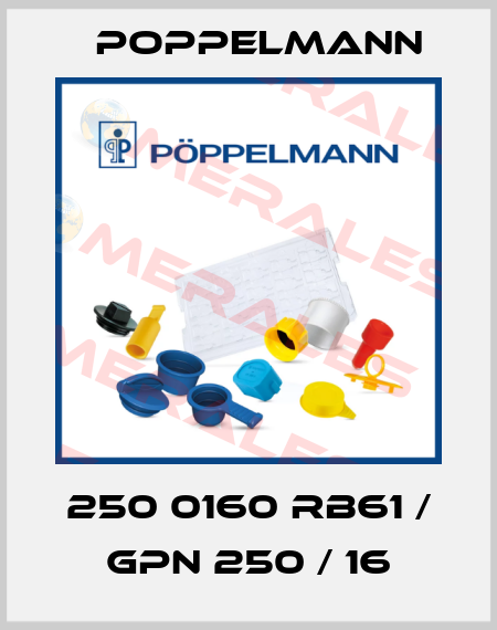 250 0160 RB61 / GPN 250 / 16 Poppelmann
