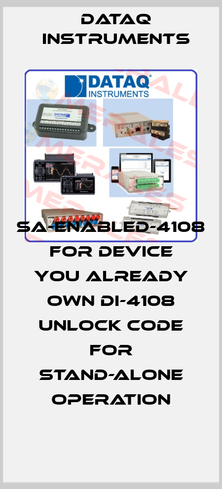 SA-Enabled-4108 for Device You Already Own DI-4108 Unlock Code for Stand-alone Operation Dataq Instruments