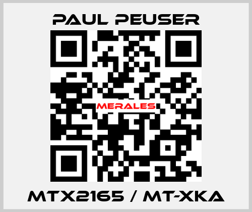 MTX2165 / MT-XKA PAUL PEUSER