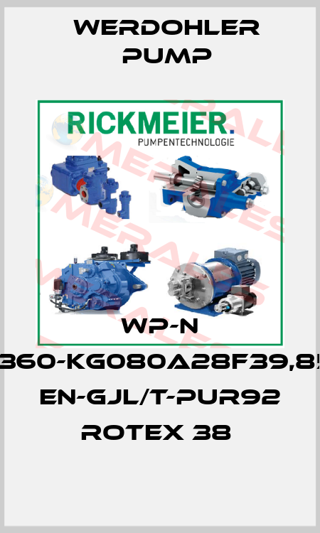 WP-N 8-2360-KG080A28F39,85-21 EN-GJL/T-PUR92 ROTEX 38  Werdohler Pump