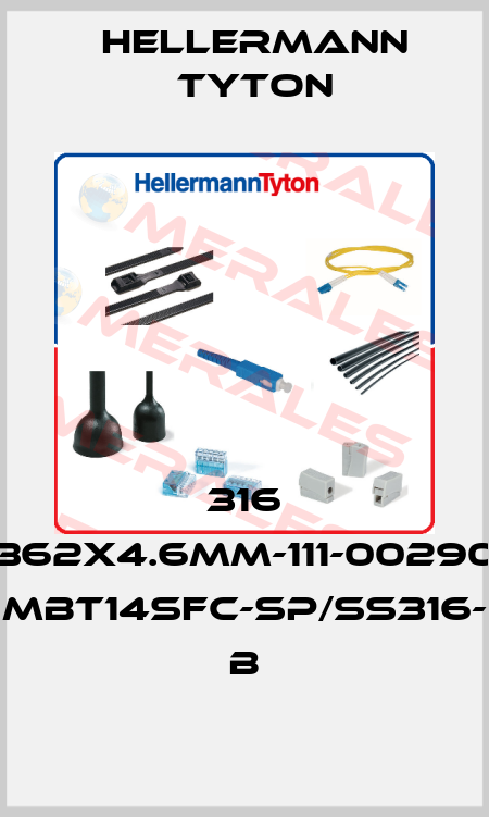 316 362X4.6MM-111-00290 MBT14SFC-SP/SS316- B Hellermann Tyton