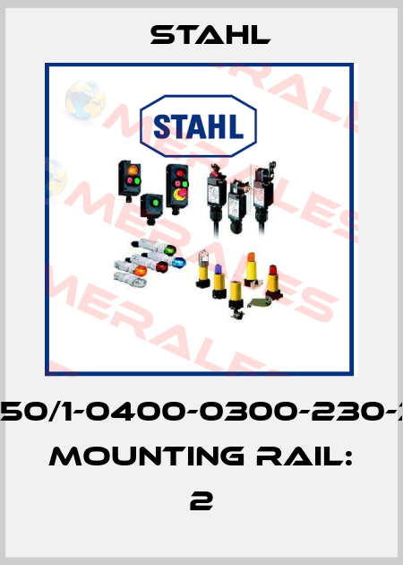 8150/1-0400-0300-230-3.1 Mounting rail: 2 Stahl