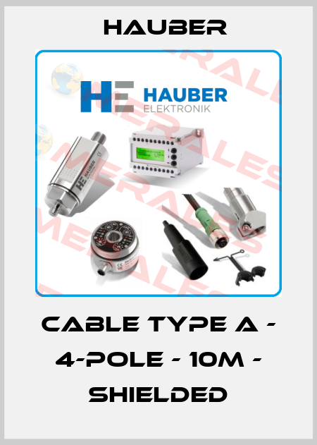 Cable type A - 4-pole - 10m - shielded HAUBER