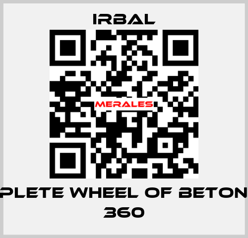 complete wheel of BETONEIRA 360 irbal