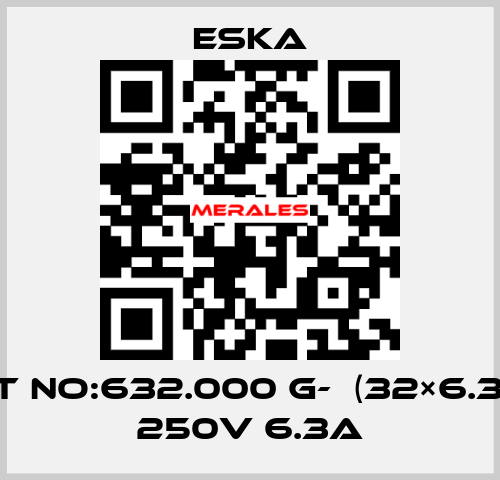 Best No:632.000 G-  (32×6.3mm) 250V 6.3A Eska