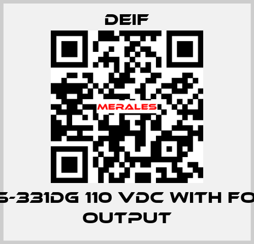 TAS-331DG 110 VDC with four output Deif