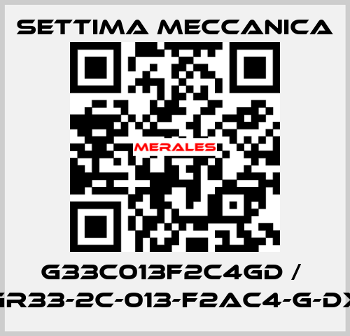 G33C013F2C4GD /  GR33-2C-013-F2AC4-G-DX Settima Meccanica
