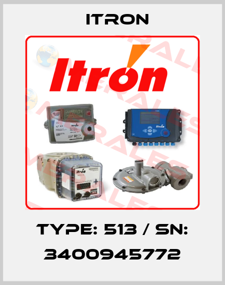 Type: 513 / SN: 3400945772 Itron
