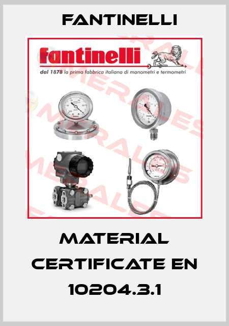 Material certificate EN 10204.3.1 Fantinelli