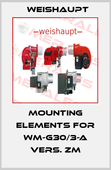 Mounting elements for WM-G30/3-A vers. ZM Weishaupt