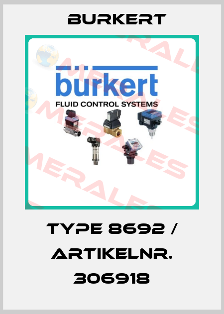 Type 8692 / Artikelnr. 306918 Burkert