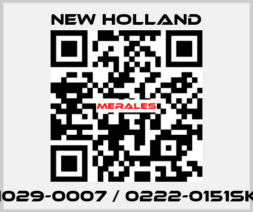 1029-0007 / 0222-0151SK New Holland