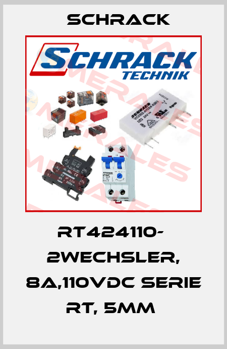 RT424110-  2Wechsler, 8A,110VDC Serie RT, 5mm  Schrack