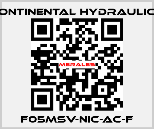 F05MSV-NIC-AC-F Continental Hydraulics