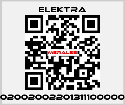 02002002201311100000 ELEKTRA
