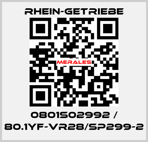 0801S02992 / 80.1YF-VR28/Sp299-2 Rhein-Getriebe